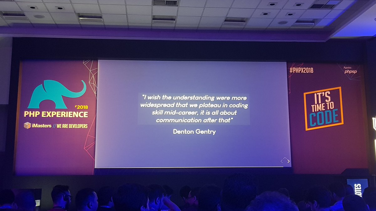 wranvaud's tweet image. Two great thoughts from #phpx2018 presentation by @pawel_lewtak