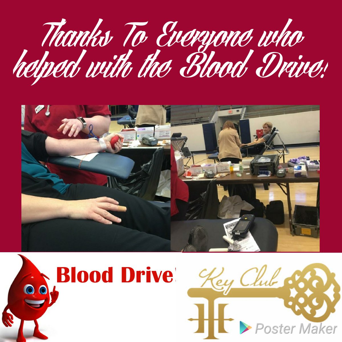 KeyClubTMP's tweet image. Thanks To Everyone who helped with the Blood Drive!