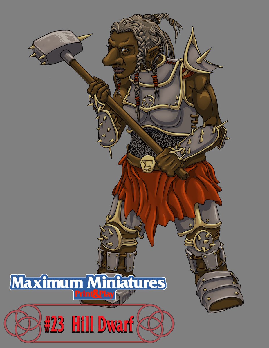 seattlednd's tweet photo. Coloring for dwarf release #2. This one will be recolored into a mountain dwarf and a deep dwarf, also some different weapons will be swapped out. maybe a helmet? https://t.co/YeOuXAJXah