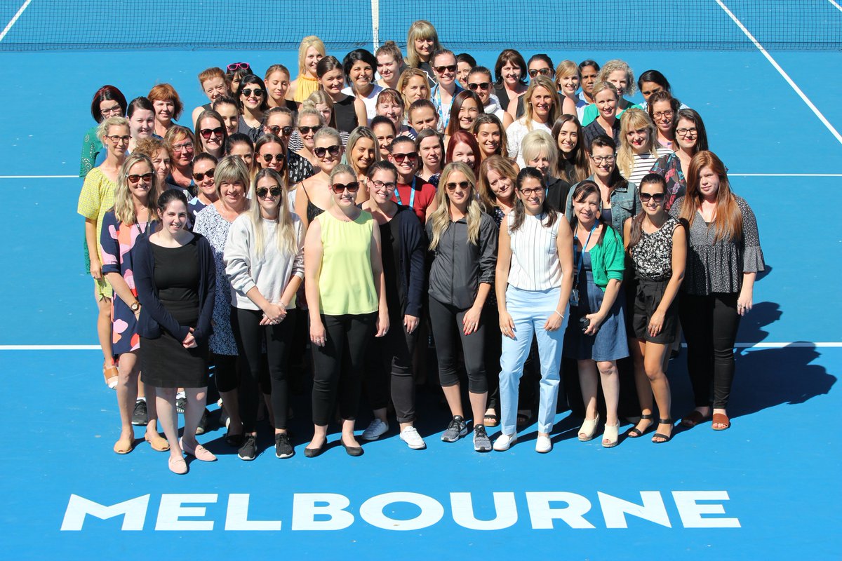 TennisAustralia's tweet photo. Here's to the women who keep the ball in court, both at Tennis HQ and around Australia. Happy #InternationalWomensDay https://t.co/eaCZooMKDG
