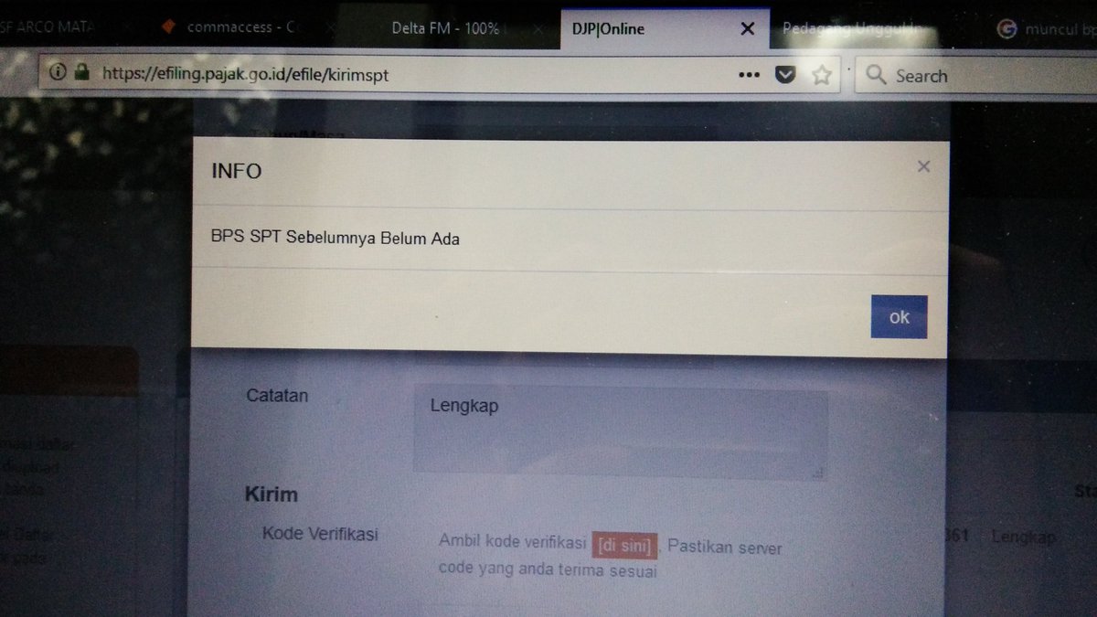 Min punten mau tanya <a href="/kring_pajak/">#PajakKitaUntukKita</a> mau lapor pembtulan ppn via efiling kok muncul notif kaya digambar terlampir ya min??