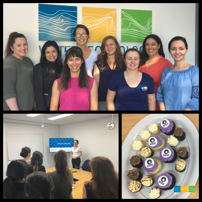 WaterTechPtyLtd's tweet image. Celebrating International Women's Day #IWD2018
More than just cupcakes. Some great discussions with engineering students and an engaging presentation from Rianda Mills on the successes and challenges working within the sector. #STEM #WomenInSTEM