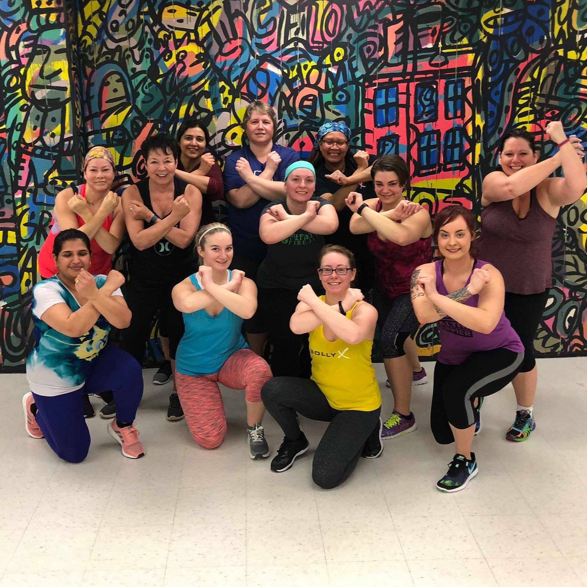 hakliva's tweet image. Started the night with some #BollyX then moved onto a little #poundfitness
