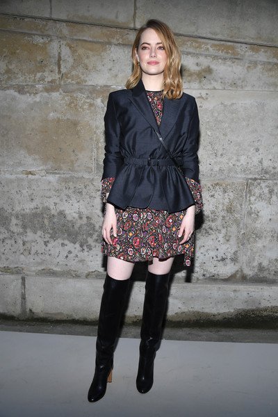 March 6 - Emma Stone Louis Vuitton Front Row - Paris Fashion Week Womenswear FallWinter 2018/2019 emmastonedailyfans.blogspot.pe/2018/03/emma-s…