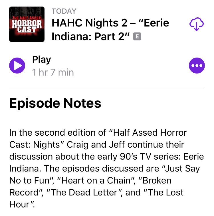 HAhorrorcast's tweet photo. New episode! Those hot HAHC nights continue as we discuss the next five episodes of Eerie, Indiana! #keepbusting #slamevil https://t.co/j3AJshTQbO https://t.co/oCyP1emOTp