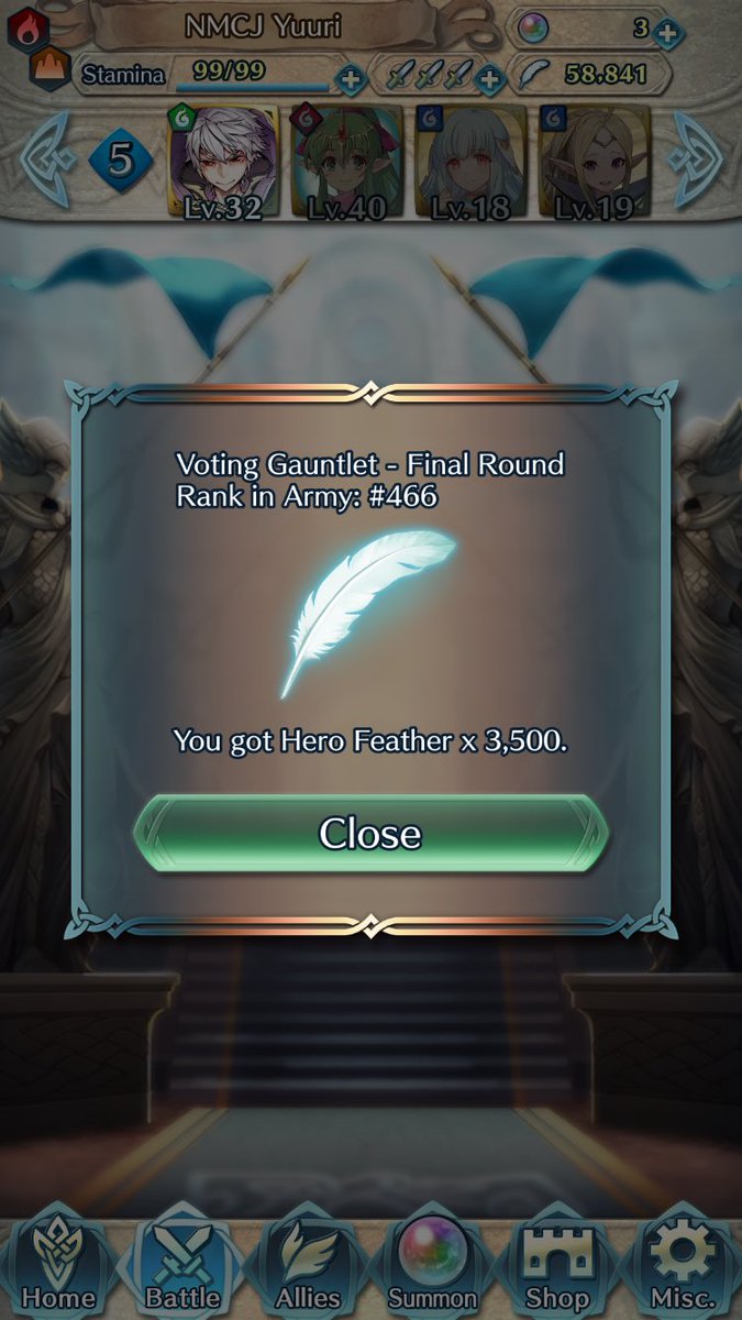 TheUndeadWitch's tweet photo. RANK 466!! GG Everyone and we have our second male winner, Lord Grima! #TeamFallenCelica #TeamGrima #TeamFallenRobin https://t.co/WqRN22bcus