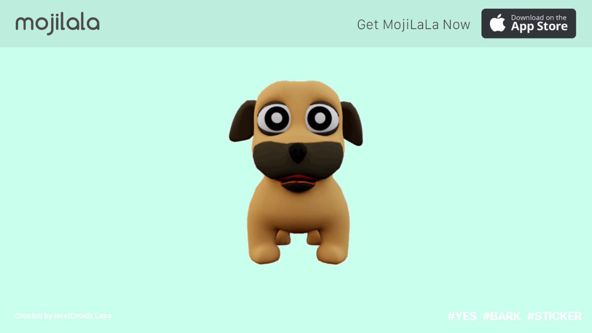 LeoStickersApp's tweet photo. Cute Dog :) Boo the cutest animated dog, a new sticker package from NextDroids Labs. Download it from https://unlimited.a https://t.co/yS8BsSLv4V