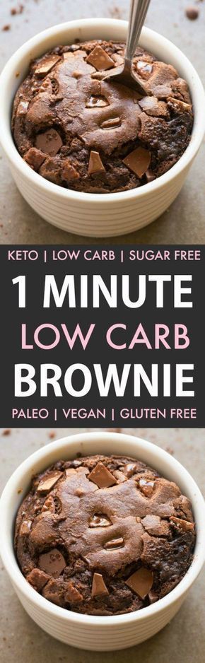 Just Pinned to Vegan Recipes: Healthy 1 Minute Low Carb Chocolate Brownie (Keto, Sugar Free, Paleo, Vegan, Gluten Free)- An easy recipe for a gooey and fudgy brownie mug cake ready in a minute or with an oven option too- NO grains and NO sugar! #ketodess… ift.tt/2FD6ZvT