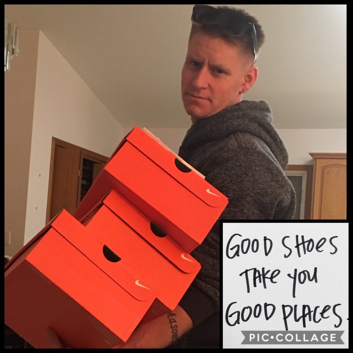 krisjoyrunning's tweet photo. The look you give your wife when she tells you, “you have too many shoes” Keep Running! @pamelacaroljoy #shoesaddict #shoes #newshoes #nike #runningshoes #canneverhavetoomanyshoes #training #nuunbassador #runner #mbrunner #cardio #runselkirk #runmb #igfitness #mbrunning #stairs https://t.co/AAgzBzLBtl