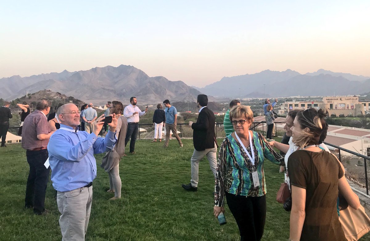 Taking pictures at the Hatta fort in Dubai