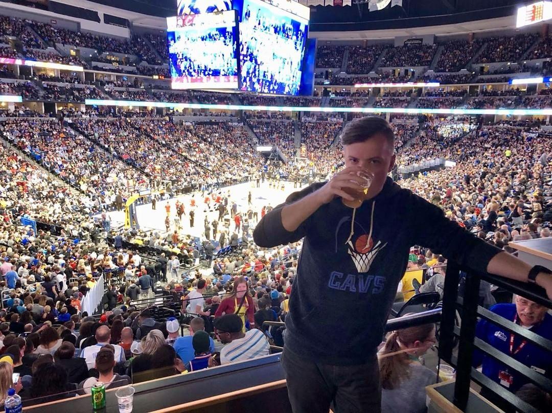 EasyENation's tweet image. In Denver, watching my Cavs do work...I can confirm the Kardashian curse is real.