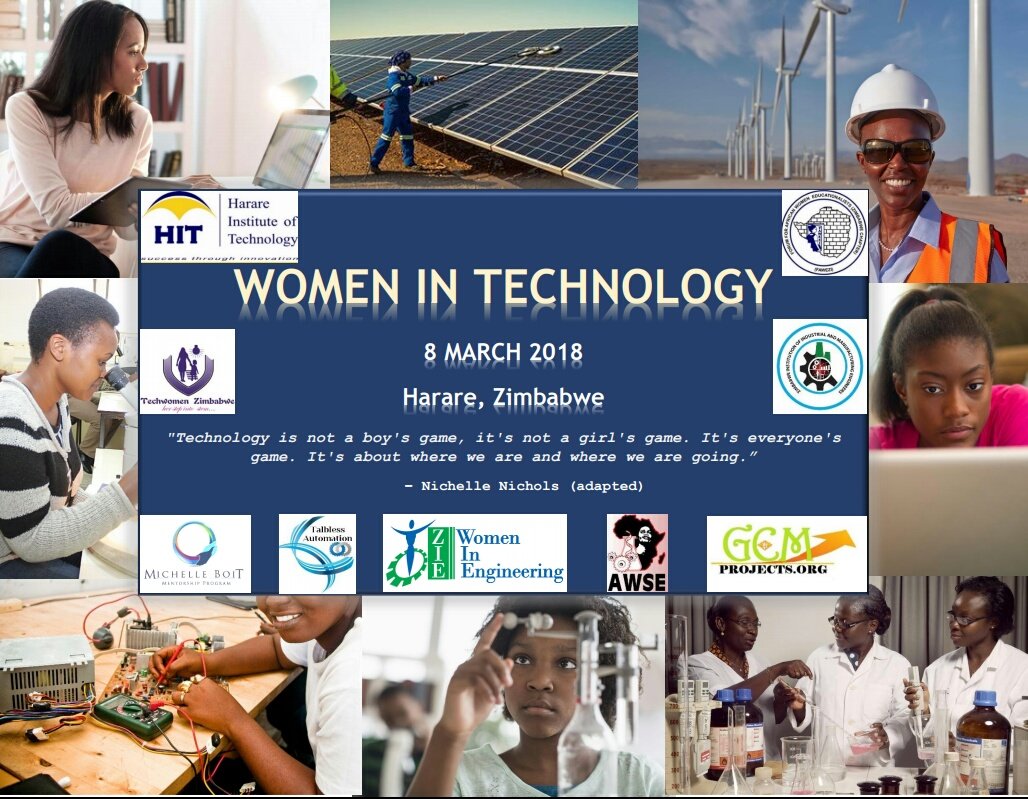 Path_Impact's tweet photo. Finally the day is here. As part of #InternationalWomensDay celebrations, the #witech2018 is happening. Happy #IWD2018. Thanks for the support and encouragement! @AbelNyamapfene @FAWEZim @AfriWomenSciEng @talongari @Techwomenzim @yvetteramosFR @INWES_Global https://t.co/LrKuTs6j9J