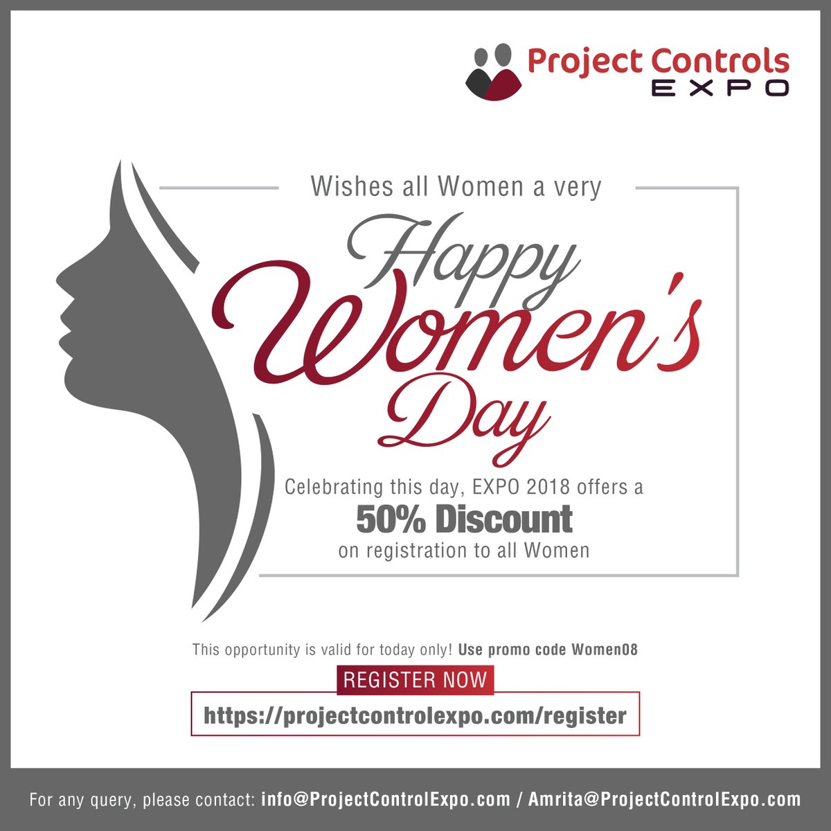 ProjConExpo's tweet photo. @ProjConExpo wishes all Women a very Women's Day ..

#HappyWomensDay #registration #discount #oilandgas #globalConference #Expo2018 #ProjConExpo https://t.co/ALV9qeGivy