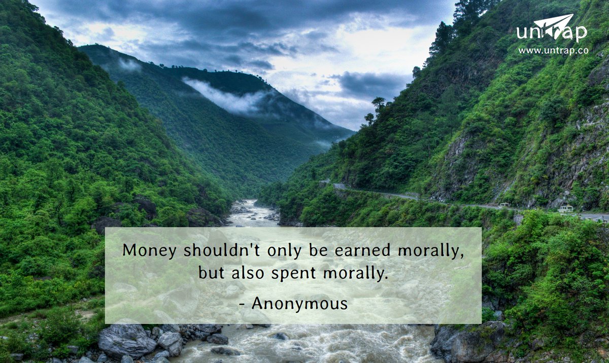untrap_co's tweet photo. "Money shouldn't only be earned morally, but also spent morally."
#economics101 #moral #responsibility #foodforthought #untrap #money https://t.co/WKwI8wQueI