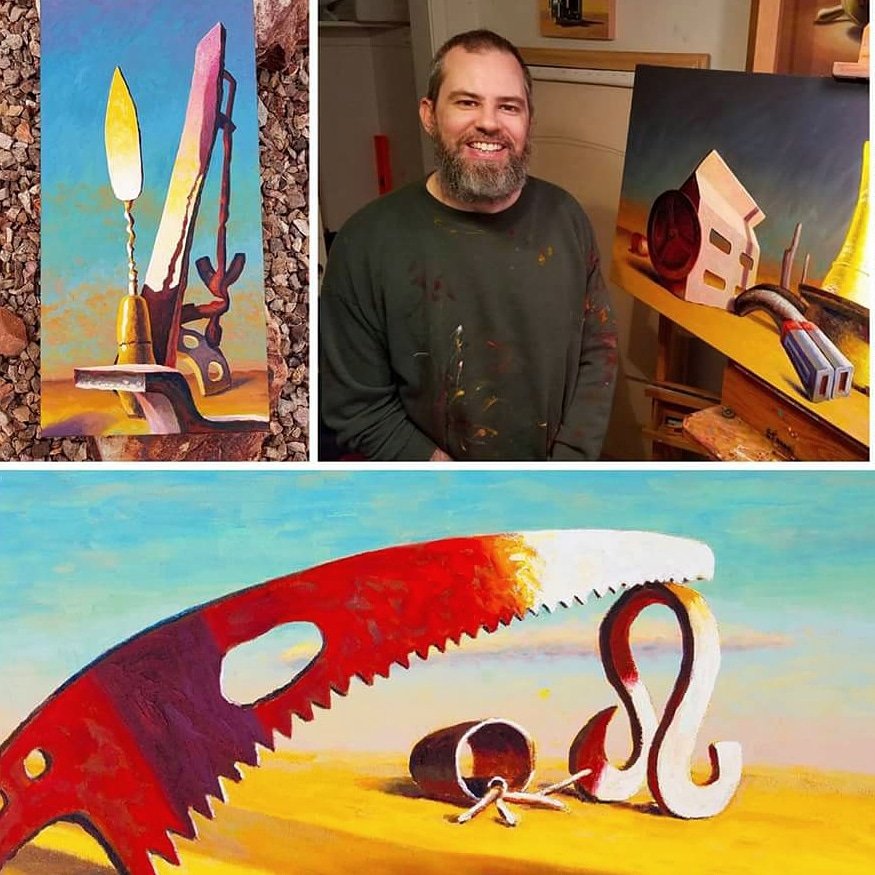 JasonHuggerArt's tweet photo. The Art of Jason Hugger presented by @grinderscoffee1 3-10-2018 Noon-3pm #Phoenix #PhxArt SE corner of Central &amp; Dunlap https://t.co/HOch1BSWFn