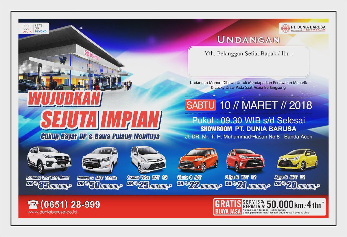 toyotabandaaceh's tweet photo. Jangan Sungkan Atau Ragu Untuk Bertanya. Sopan, Ramah Dan Profesional.

Konsultasi Pemesanan Dan Pembelian Hubungi HP/WA: Hardiyansyah Sales Senior Toyota Executive 085260879940. 

Klik Dan Kunjungi: 
https://t.co/I5CF1tGgLN https://t.co/WGnXEaenAV