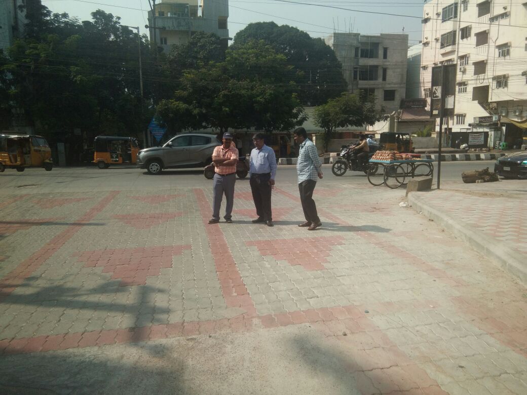 Swach Namaskaram,
Beautification of stretches on PG road internal junctions inspected by ZC NZ with EE.