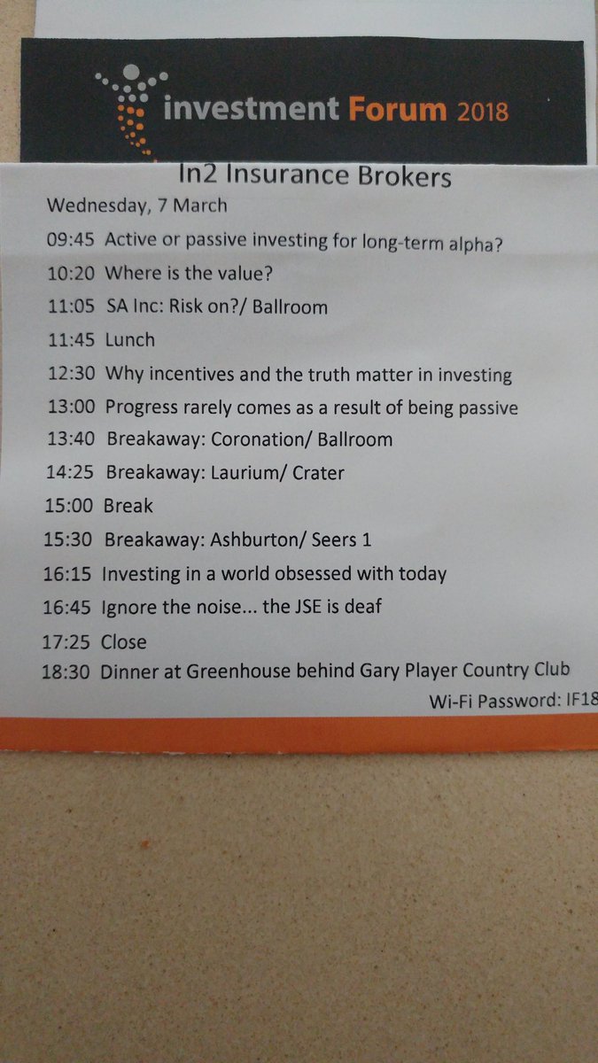 in2Insurance's tweet image. #Investment Forum 2018# Attending the conference. Discussions very relevant and interesting.