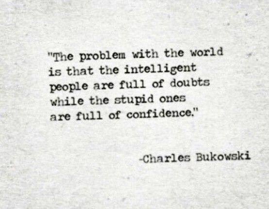 The downside of confidence.