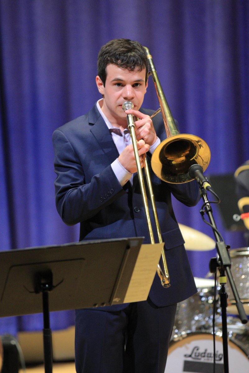 alexanderrogge's tweet photo. Zach #Niess from @YorktownHS plays in the National #Jazz Solo Competition at @theusarmyband American #Trombone Workshop. @yorktownbands #PatriotProud #ATW2018 https://t.co/St8RvxT4eV