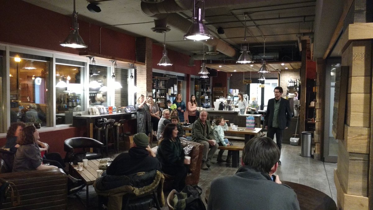 librarymisty's tweet image. Fabulous evening with @kennethoppel! Such a diverse and interesting audience, tons of enthusiam, and some great stories shared (and not just Kenneth). The success of tonight's event was a testement to the power of engaging Canadian lit. #cotla @amacritchie1