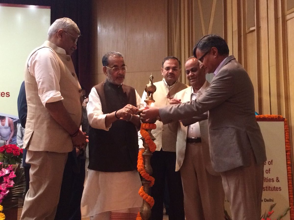 Lighting lamp on the occasion of Conference of #ViceChancellors of #AgriculturalUniversities and Directors of #ICAR Institutes at NASC Complex, New Delhi, today.