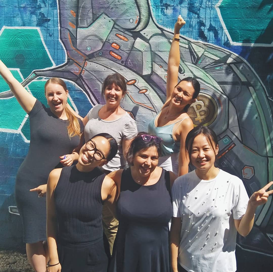 Proud to be women in #cryptocurrency and #blockchain on this day 💪💜 #IWD2018 #womenintech