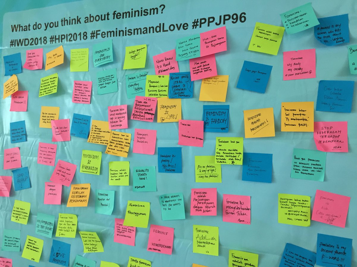 AkeArief's tweet photo. Feminisme=merasa merdeka sbg perempuan tnp merasa terjajah/tertindas oleh pria @jurnalperempuan @CanEmbIndonesia . #HPI2018 #IWD2018 #myFeminism #Press4CHange #feminismedancinta  #loveislove https://t.co/3fRzQdCZhw
