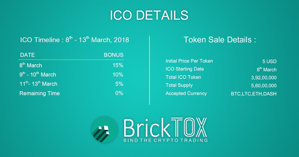 BrickTox's tweet photo. #ICO Details #Bricktox #reminder https://t.co/N6oWmZFeiR