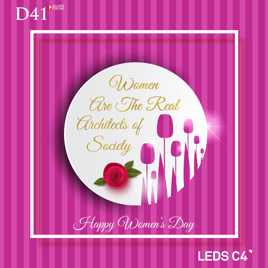 d41world's tweet photo. Women are the epitome of patience, perseverance &amp; infinite strength. They spread love and happiness all around us. 
#Womensday Thank you for making our lives special! #d41world https://t.co/F25ic5EBSJ