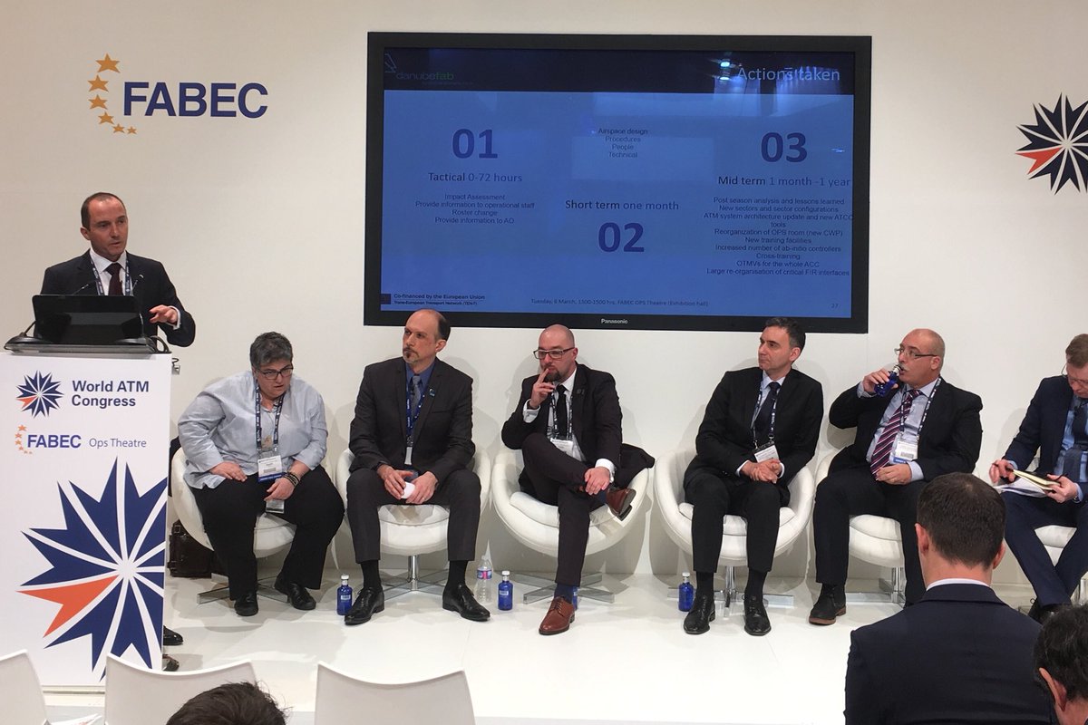 DANUBEFAB's tweet photo. Veselin Stoyanov presented @DANUBEFAB experience on Traffic Volatility in ATM at FABEC OPS Theatre during @WorldATM_now #DanubeFab #BULATSA #ROMATSA #trafficvolatility #InterFAB https://t.co/s7Bd0rRp1Z