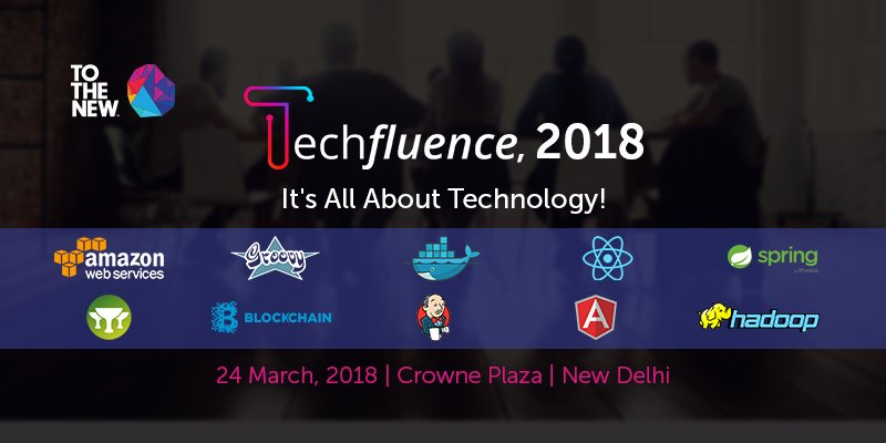Techfluence_In's tweet photo. At #Techfluence, we're going to talk everything #technology! #Docker #java #hadoop #AWS #Jenkins #blockchain #tech #techfluence2018 #techfluenceindia #techevents Register Now! https://t.co/1CPdFr4ReW https://t.co/DiTsPJJQpq