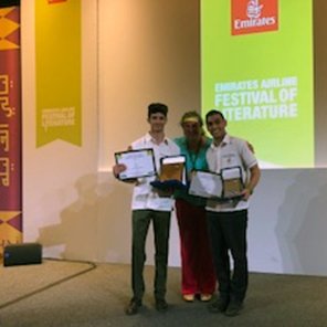 GreenfieldIntS's tweet image. @GCSchoolDubai is delighted that two students reached the final of this year’s Emirates Airline NBD Poetry Recital Competition 2018.  Osama Shabaan recited “Caged Bird” by Maya Angelou and Mustafa Khan brought Edgar Allan Poe’s “El Dorado” to life for the audience. #gcsbookweek