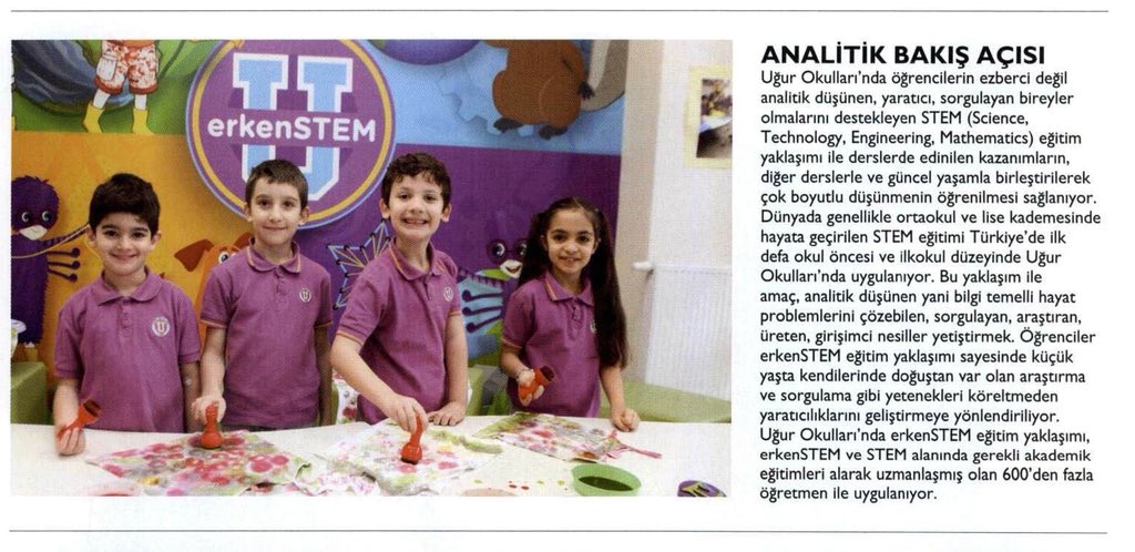 MuzeyyenBedel's tweet photo. 🔸Yaratıcı Nesiller Uğur Okullarında Yetişir!
🔺Öğrencilerin ezberci değil analitik düşünen yaratıcı sorgulayan ve üreten bireyler olmalarını destekleyen #erkenStem yaklaşımı Türkiye’de ilk defa Uğur Okullarında uygulanıyor!

@Postacomtr @EleleDergisi @PopSciT  @istanbul_LIFE https://t.co/8a5ENvCsTu