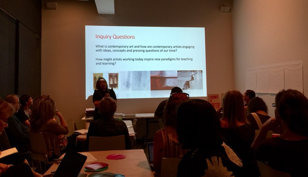 Great way to spend #internationalwomensday -immersed in a conversation led by @FlossieSGChua <a href="/ProjectZeroHGSE/">Project Zero</a> and Anne Smith <a href="/IndSchoolsVic/">Independent Schools Victoria</a> looking at ways to engage with contemporary art in order to examine big questions and develop critical thinking.