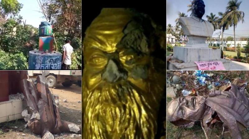 GNOpinion's tweet image. There is no place for cultural vandalism in #India: @gulf_news bit.ly/2FnK5sI | #LeninStatueRow #PeriyarStatueDestroyed