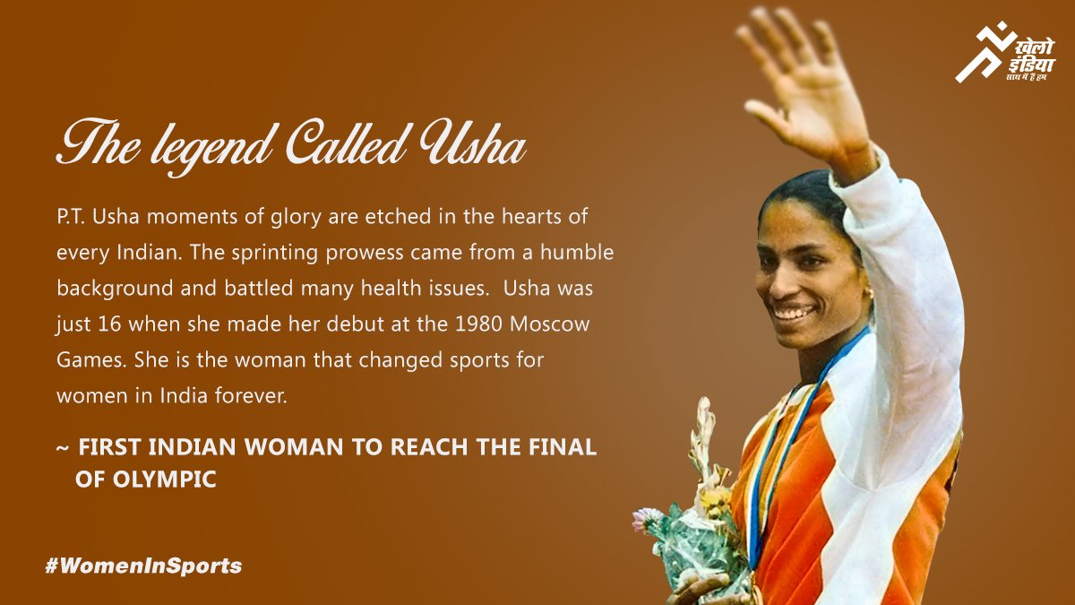 P.T. Usha brought India to the International sporting radar, winner of  Padma Shri, Arjuna Award, she is the sporting legend who has inspired  thousands of Indian women to take up sports. This #, image size:1200x675