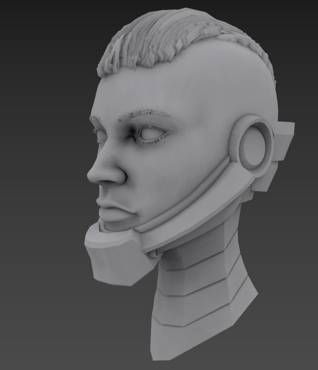 Velislav__'s tweet photo. It's the cyber. (with trash lighthing) #3d #character #scifi  #cyberpunk https://t.co/n2NsZEKK0L
