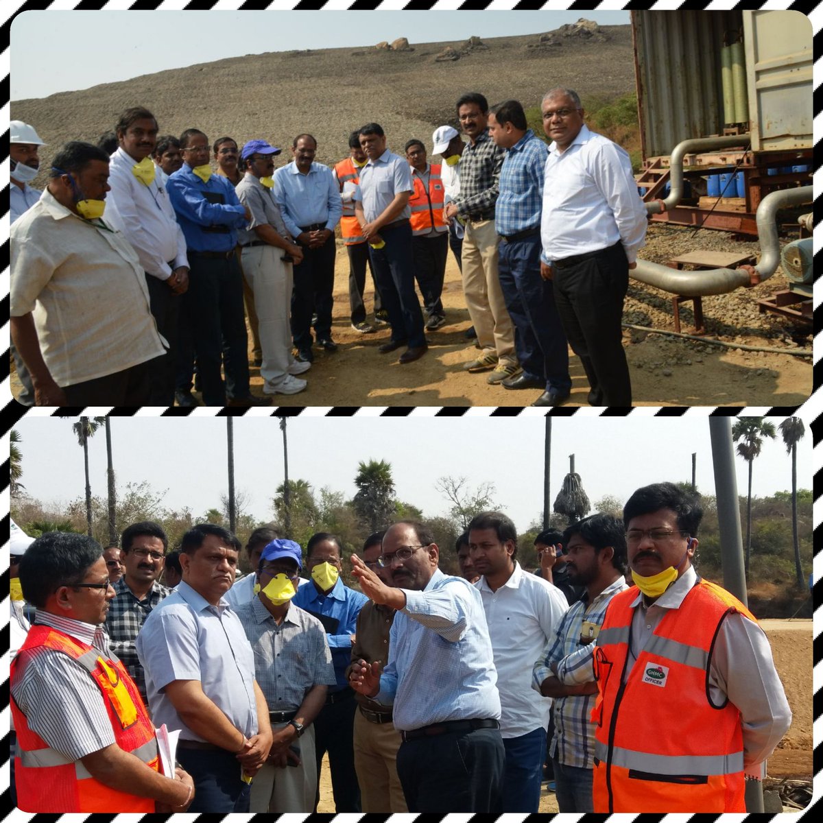 Prl Secy MA&amp;UD , Comm GHMC inspecting the much awaited and final Capping of Jwhrngr Site which wud be a relief for all citizens .