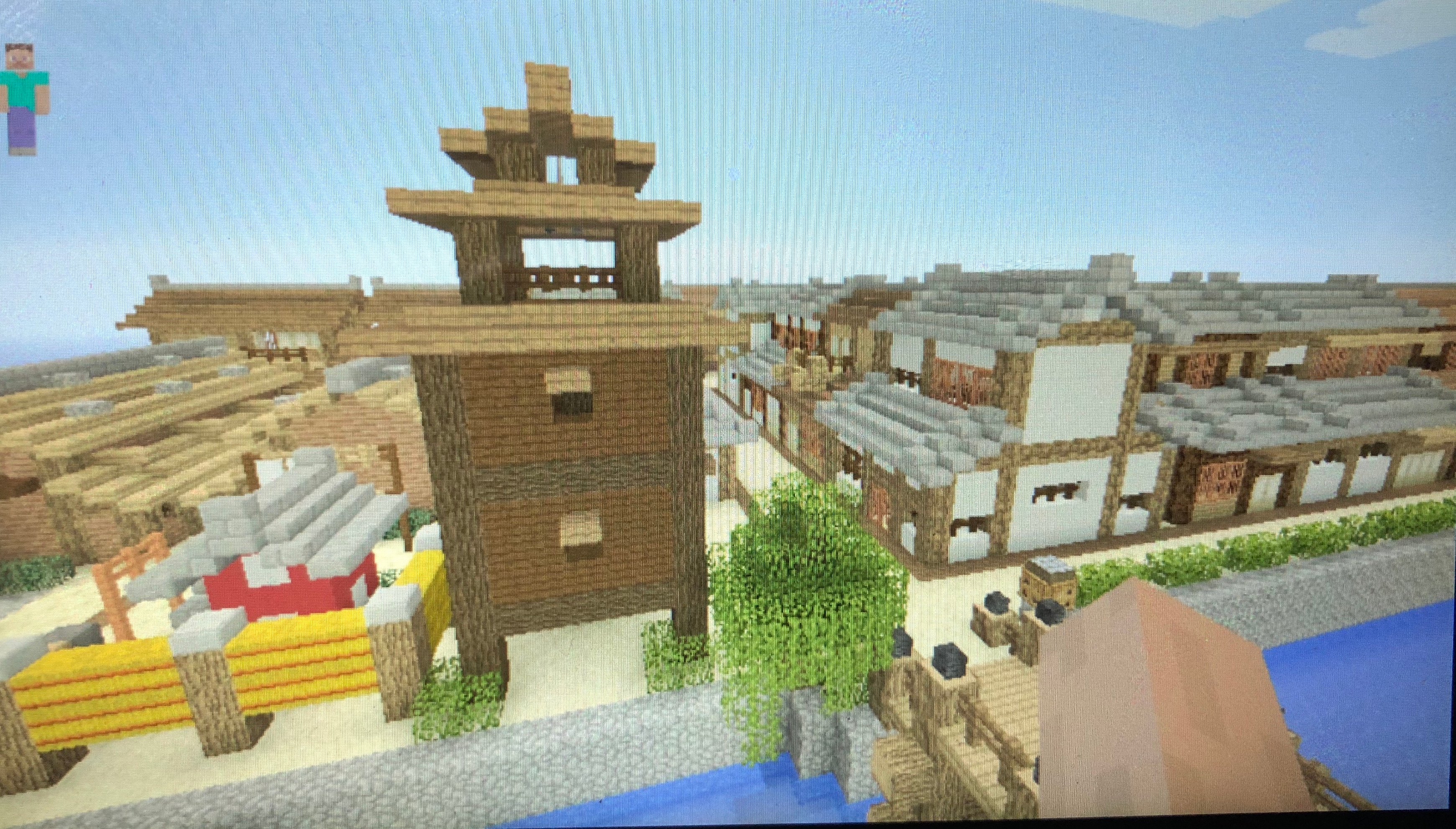 紀伊国亭 むじな ムジラー Minecraft マイクラ 和風建築 橋の方から眺める火の見櫓 T Co Jsxs01tmyx Twitter