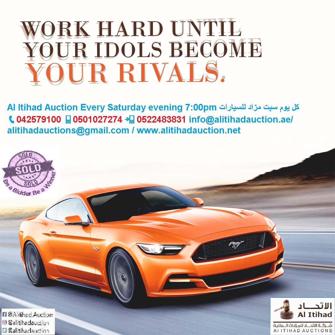 alitihadauction's tweet photo. Are you planning to #Buy or #Sell a #Car?
#Usedvehicles #CarAuction is every #Saturday #Night at 7pm
#Alitihad #Auctions  #Dubai #Usedcars #Light #Heavy  #Motor #Auto #DubaiLife
Be a #Bidder, be a #Winner!!! https://t.co/UqFO5LiN17
info@alitihadauction.ae /042579100/ 0501027274 https://t.co/Eo7CuLuazJ