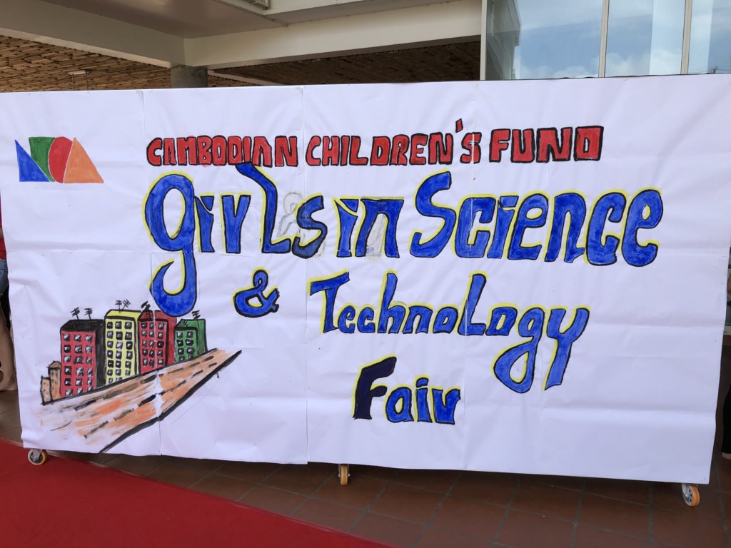 Celebrating #iwd2018 #WomenInScience with Girls in Science and Technology Fair at Neeson Cripps Academy. Empowering some of Cambodia’s poorest kids through science. @Tweet4CCF #nca