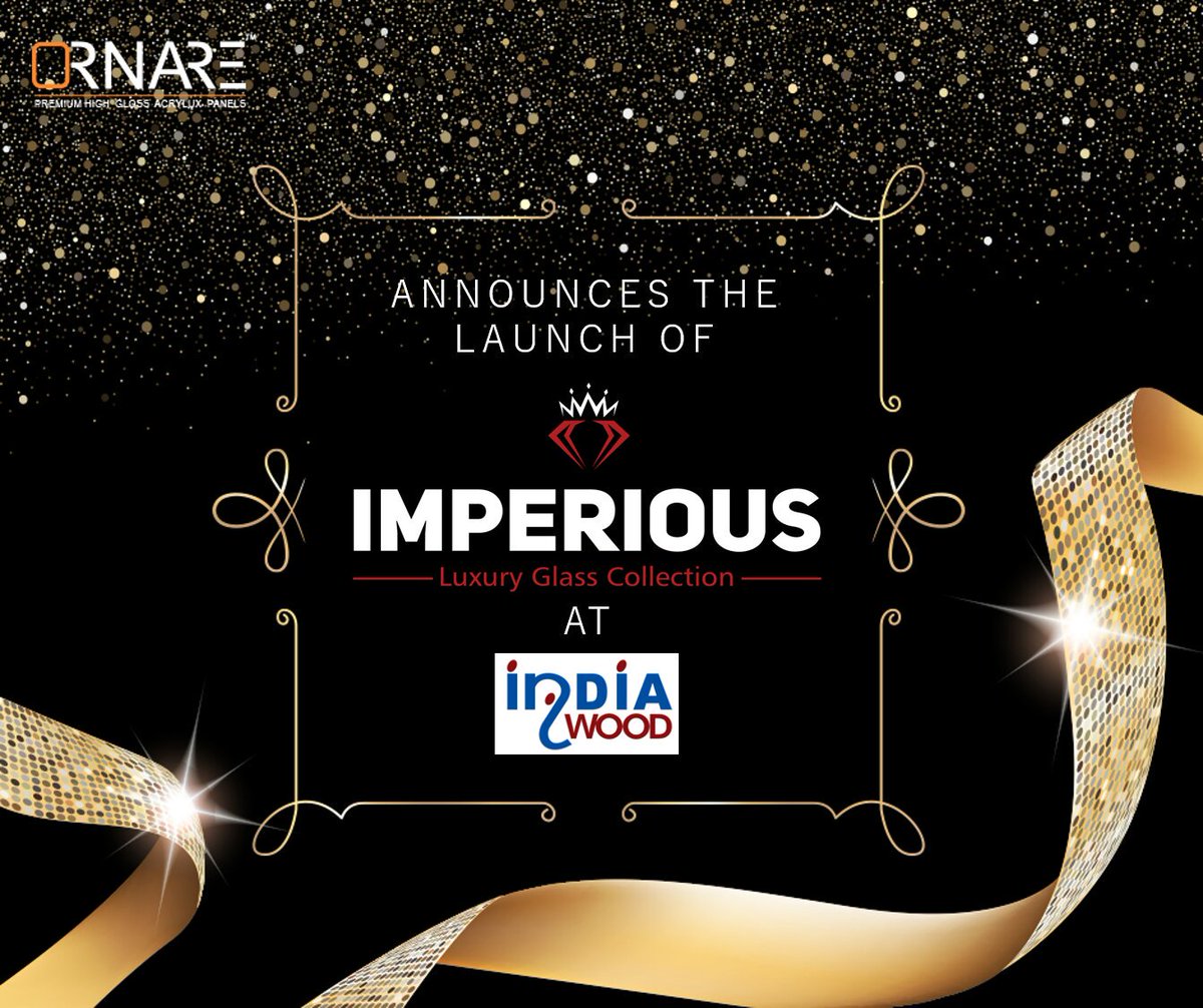 decorapanels's tweet photo. The house of Ornare announces the launch of Imperious - Luxury glass surfaces &amp; shatter-proof mirror panels.
Witness the collection at Indiawood.
✔️ 8th - 12th March
✔️ Hall 1, UL
✔️ Bangalore International Exhibition Center, Bangalore
#ornare #imperious #indiawood #launch https://t.co/mOktvTPo4z