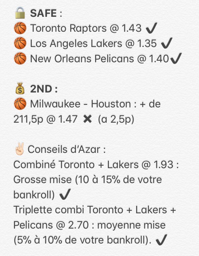 Azar_Nba's tweet photo. Tic tac tic tac.... boom ! 7eme victoire d’affilée, 100% de victoires pour le safe depuis début Mars : 15/15 🔥💰 Envoyez vos tickets la team on a fait carnage 💰✔️ #NBA #FuckSiTesPasDmaTeam #TeamAzar #TeamParieur #Prono https://t.co/rgxXD8pKFN