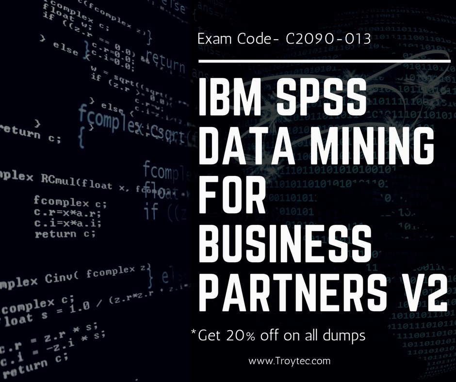 duongsagytods1's tweet photo. @IBMWatsonTalent Learning material available for C2090-013 Exam-IBM SPSS Data Mining for Business Partners v2 visit@ https://t.co/XABusdH6Ol #IBM #datamining #troytecibm #C2090_013 #studydumps https://t.co/uqCcInPI6K