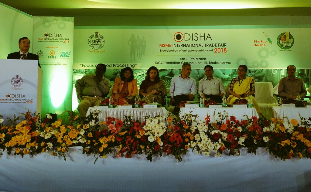 MsmeDepartment's tweet photo. 3rd Seminar on "Dev. of MSMEs with focus on Women &amp; ST/SC Entrepreneurs" in progress at Seminar Hall #MSMEOITF2018 for the benefit of #MSMEs/Exporters &amp; #Startups !!!!! @CMO_Odisha @Naveen_Odisha @startup_odisha @minmsme @InvestInOdisha @startupindia https://t.co/RPQVL8pEXV