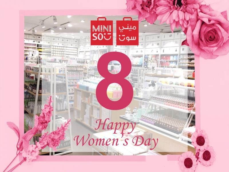 miniso_uae's tweet photo. يوم المرأة سعيدة مع ميني سو 
Happy Women's day with All Miniso shops ! 
#miniso #minisolife #minisoemirates #minisouae #uae #dubai #sharjah #abudhabi #lovelifeloveminiso #womensday #happy #shopping https://t.co/Br1uqgVSSb