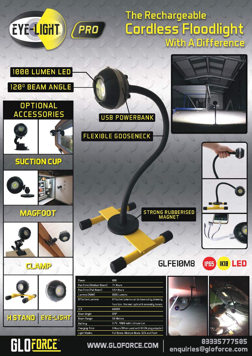 Check this new worklight out. Available at AMP Supplies. For a great price contact us with the discount code #D1EYE
