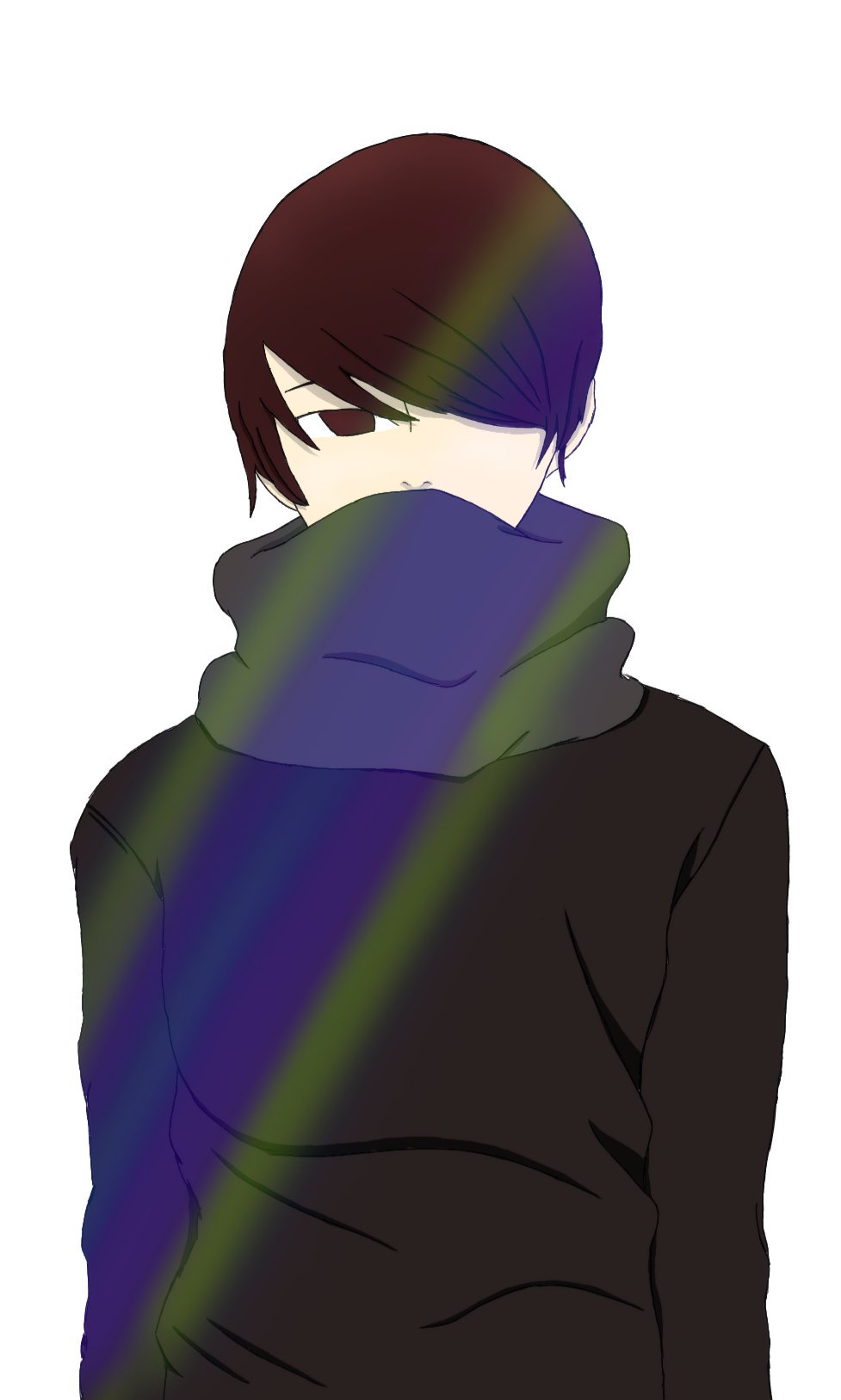 13番 イラスト作品集予約販売中 Twitter પર 講座を見ながらアニメ塗りに挑戦してみました 何か 色々とごっちゃになっちゃいました ネックウォーマー 男の子 男子 イラスト イラスト好きな人と繋がりたい イラスト好きさんと繋がりたい アイビスペイント