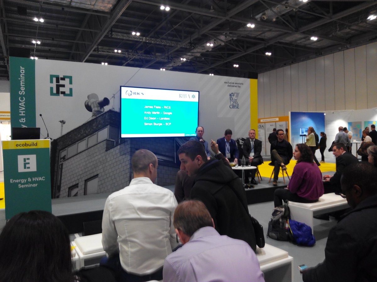 AlbertoVlSch's tweet photo. Great talk today on Embodied carbon at #ecobuild2018 by @carbonprofiling @Google @RICSnews @LandsecGroup https://t.co/OFQrCzVT8q